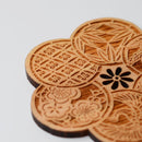 [COASTER] PLUM BLOSSOMS WITH KOMON | PRINTING AND KYO-YUZEN ENGRAVING| SANSAI STUDIO