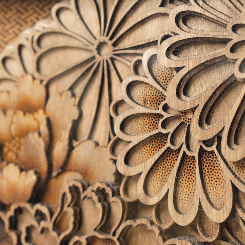 [Artpanel] chrysanthemum |印刷和Kyo-Yuzen雕刻| Sansai Studio
