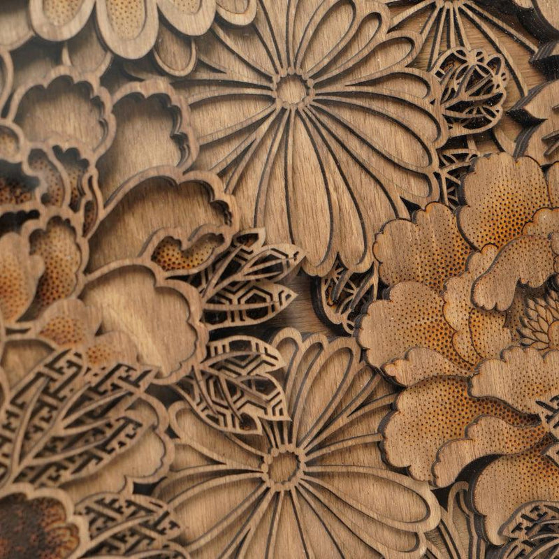 [Artpanel] chrysanthemum |印刷和Kyo-Yuzen雕刻| Sansai Studio