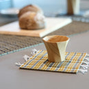 [MAT SET] 4 COASTERS (YELLOW) & 2 PLACE MATS (BLUE) | TATAMI | TATAMIYA TATSUZO