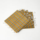 [MAT SET] 4 COASTERS (YELLOW) & 2 PLACE MATS (BLUE) | TATAMI | TATAMIYA TATSUZO