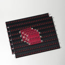 [MAT SET] 4 COASTERS (RED) & 2 PLACE MATS (BLACK) | TATAMI | TATAMIYA TATSUZO