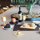 [MAT SET] 4 COASTERS (RED) & 2 PLACE MATS (BLACK) | TATAMI | TATAMIYA TATSUZO