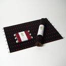 [MAT SET] 4 COASTERS (RED) & 2 PLACE MATS (BLACK) | TATAMI | TATAMIYA TATSUZO