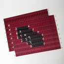 [MAT SET] 4 COASTERS (BLACK) & 2 PLACE MATS (RED) | TATAMI | TATAMIYA TATSUZO