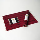 [MAT SET] 4 COASTERS (BLACK) & 2 PLACE MATS (RED) | TATAMI | TATAMIYA TATSUZO