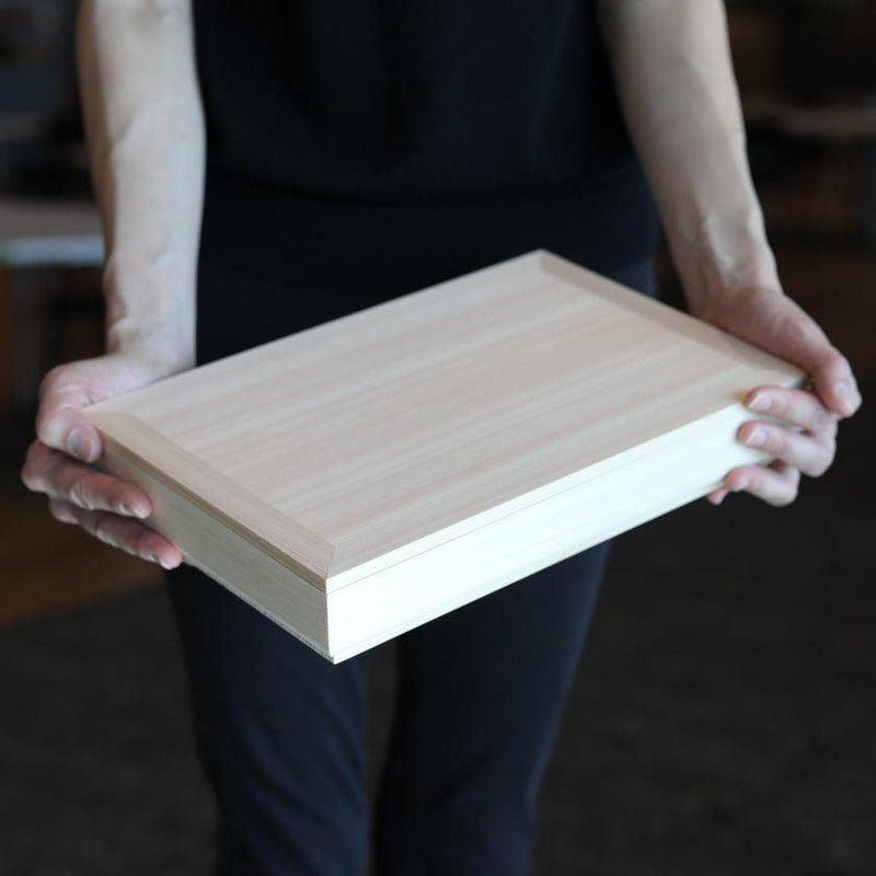 [JEWELRY BOX] HINOKI-BOX RECTANGULAR WHITE WOOD | KYO BUTSUDAN|IWATA HOURAIYA