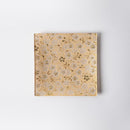[PLATE] SQUARE GOLD FLOWER | NISHIJIN TEXTILES| EMURA SHOUTEN