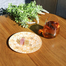 [PLATE] ROUND GOLD FLOWER | NISHIJIN TEXTILES| EMURA SHOUTEN