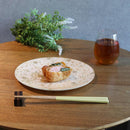 [PLATE] ROUND GOLD FLOWER | NISHIJIN TEXTILES| EMURA SHOUTEN