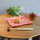 [PLATE] SQUARE PLUM | NISHIJIN TEXTILES| EMURA SHOUTEN