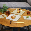 [PLATE SET] SQUARE GOLD & SILVER SET OF 4 | NISHIJIN TEXTILES| EMURA SHOUTEN