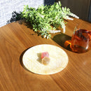 [PLATE SET] ROUND GOLD & SILVER SET OF 4 | NISHIJIN TEXTILES| EMURA SHOUTEN