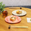 [PLATE SET] ROUND PLUM & CHRYSANTHEMUM PAIR SET | NISHIJIN TEXTILES| EMURA SHOUTEN