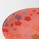 [PLATE SET] ROUND PLUM & CHRYSANTHEMUM PAIR SET | NISHIJIN TEXTILES| EMURA SHOUTEN