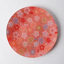 [PLATE SET] ROUND PLUM & CHRYSANTHEMUM PAIR SET | NISHIJIN TEXTILES| EMURA SHOUTEN