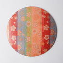 [PLATE SET] ROUND PLUM & CHRYSANTHEMUM PAIR SET | NISHIJIN TEXTILES| EMURA SHOUTEN