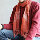 [SCARF] KUROTANI SOUFU (KUSAKI-DYED, AKANE-RED SHIBORI) | KUROTANI WASHI PAPER|KUROTANI WASHI COOPERATIVE GROUP