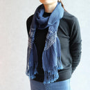 [SCARF] KUROTANI SOUFU (KUSAKI-DYED, INDIGO TIE-DYE) | KUROTANI WASHI PAPER|KUROTANI WASHI COOPERATIVE GROUP