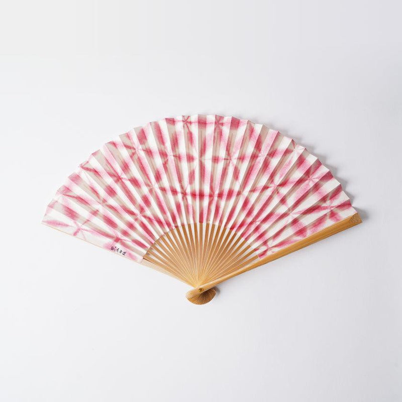 [HAND FAN] SEKKA SHIBORI (PINK) FOR WOMEN | KUROTANI WASHI PAPER|KUROTANI WASHI COOPERATIVE GROUP