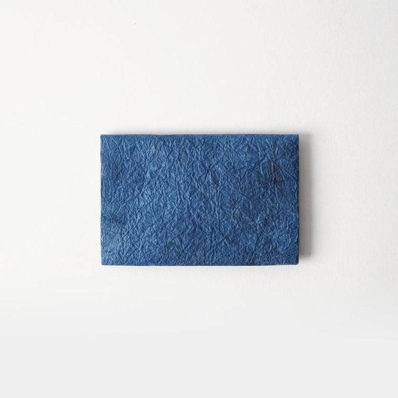 [CARD CASE] TEXTILE PATTERNED PAPER (NAVY BLUE) | KUROTANI WASHI PAPER|KUROTANI WASHI COOPERATIVE GROUP