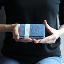 [CARD CASE] TEXTILE PATTERNED PAPER (NAVY BLUE) | KUROTANI WASHI PAPER|KUROTANI WASHI COOPERATIVE GROUP