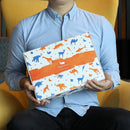 [BABY GIFT SET] SWADDLE * 1 (ROSE) / BIB * 1 (CASSIS) / STRAP COVER * 1 (GOLD) / TOWEL WITH LOOP * 1 (CARIBBEAN BLUE) | ORGANIC TOWEL | HIPPOPOTAMUS