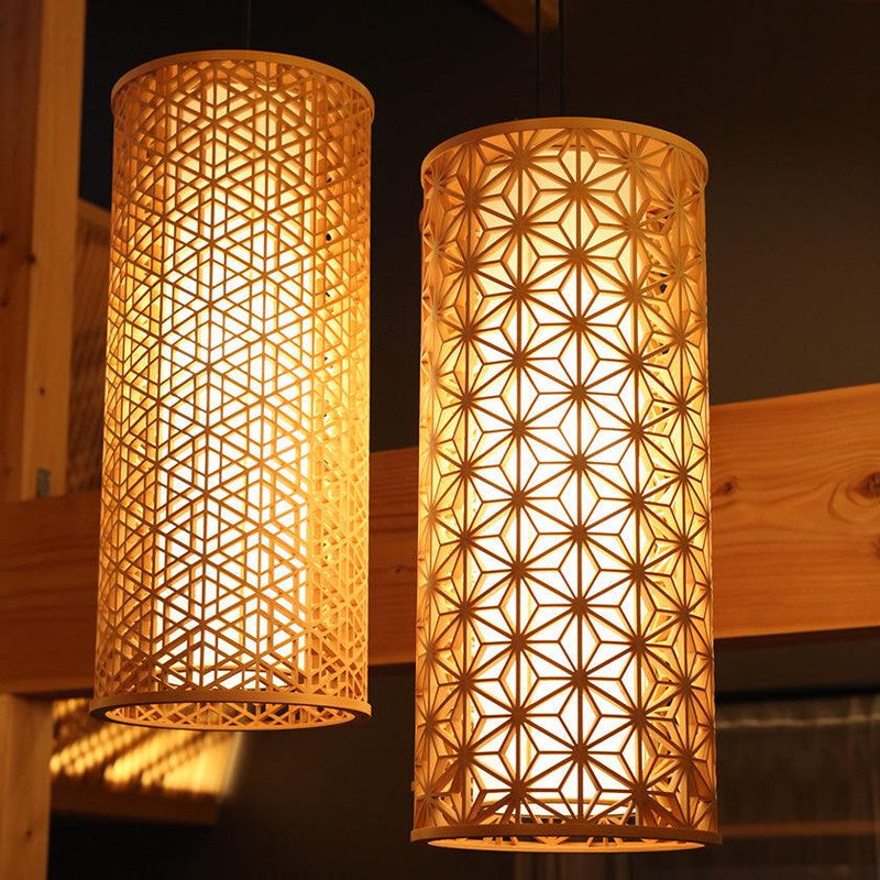 [PENDANT LIGHT / LIGHTING] KUMIKO PENDANT LIGHT 02 HEMP LEAF | KYO SASHIMONO (JOINERY)| MURAYAMA MOKKO