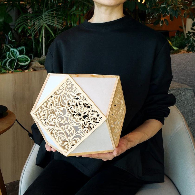 [STAND LIGHT / LIGHTING] KIRIKO STAND LIGHT ARABESQUE (S-L SIZE) | KYO SASHIMONO (JOINERY)| MURAYAMA MOKKO