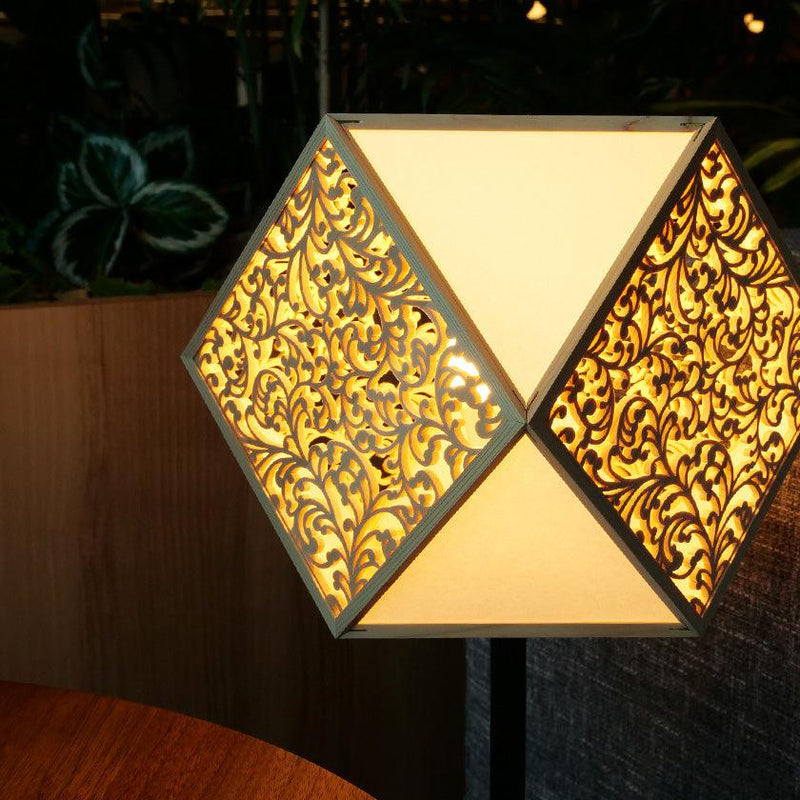 [STAND LIGHT / LIGHTING] KIRIKO STAND LIGHT ARABESQUE (S-L SIZE) | KYO SASHIMONO (JOINERY)| MURAYAMA MOKKO