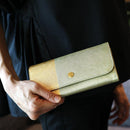 [WALLET] DAYBREAK WALLET (KYOTO GOLD LEAF FINISH) | GOLD STAMPING | GOLDREAM KYOTO
