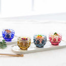 [GLASS] OCHOKO (YELLOW) IN A PAULOWNIA BOX | SATUMA VIDRO | SATSUMA CUT GLASS