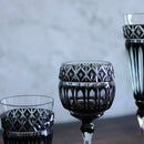 [GLASS] BLACK KIRIKO CHAMPAGNE GLASS IN A PAULOWNIA BOX | SATUMA VIDRO | SATSUMA CUT GLASS