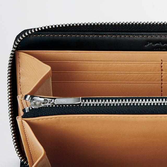 [WALLET / BAG] SMART ROUND ZIPPER WALLET (TOYOTO) | LEATHER WORK | SATORI