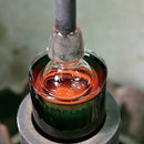 [SAKE CUP] HORSE CUP (GOLD RED) IN A PAULOWNIA BOX | SATUMA VIDRO | SATSUMA CUT GLASS