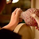 [GLASS] OLD GLASS (GOLD RED) IN A PAULOWNIA BOX | SATUMA VIDRO | SATSUMA CUT GLASS