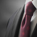 [TIE] ORIGINAL LOGO DEEP RED | JAPANESE SILK | SHAKUNONE (WITH GIFT PAPER BAG)
