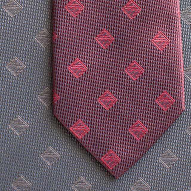 [TIE] SHAKUNONE ORIGINAL LOGO DEEP RED | JAPANESE SILK