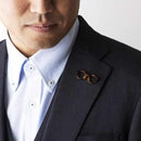 [PIN BATCH] MEGANE PIN (BROWN) THAT BECOMES A LAPEL PIN AND GLASSES HOLDER | SABAE GLASSES| TAKUMIICHI