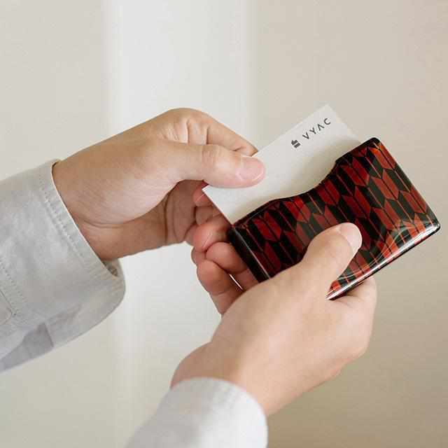 [CARD CASE] URUSHI BUSINESS CARD HOLDER VYAC CARD CASE JAPANESE GARDEN | ECHIZEN LACQUERWARE| TAKUMIICHI