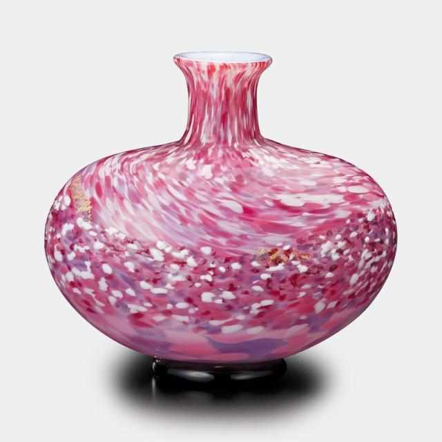 【津輕玻璃】北洋硝子 (ADERIA) 花明 花瓶