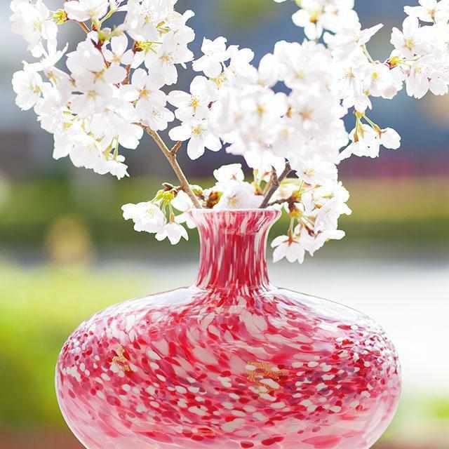 【津輕玻璃】北洋硝子 (ADERIA) 花明 花瓶