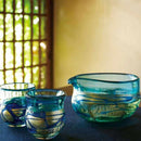 [SAKE BOTTLE] KINSAI AO RURI SAKE SET | TSUGARU VIDRO| ADERIA