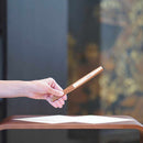 [HAND FAN] WOMAN'S HORSE, SOOT AND BAMBOO | UNKINDO FUKATSU HAND FAN | EDO FOLDING FANS