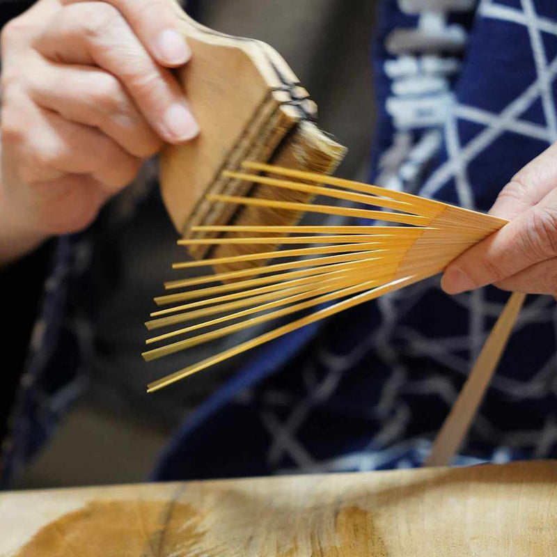 [HAND FAN] WOMAN'S ICE-BREAKING ORANGE LACQUER | UNKINDO FUKATSU HAND FAN | EDO FOLDING FANS