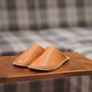 [SLIPPERS] GENUINE LEATHER (CAMEL) | LEATHER PROCESSING