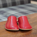 [SLIPPERS] GENUINE LEATHER (RED) 23~24cm | LEATHER PROCESSING