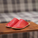 [SLIPPERS] GENUINE LEATHER (RED) 23~24cm | LEATHER PROCESSING