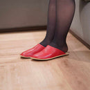 [SLIPPERS] GENUINE LEATHER (RED) 23~24cm | LEATHER PROCESSING