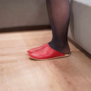 [SLIPPERS] GENUINE LEATHER (RED) 23~24cm | LEATHER PROCESSING